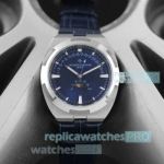 Best Replica Vacheron Constantin Overseas Moon Phase Retrograde Blue lacquered Dial